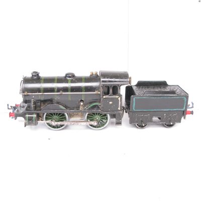 Hornby 0 Gauge Hard to find No.1 Special Loco & Tender SR lined Green, Clockwork  - unboxed - Fair to Good