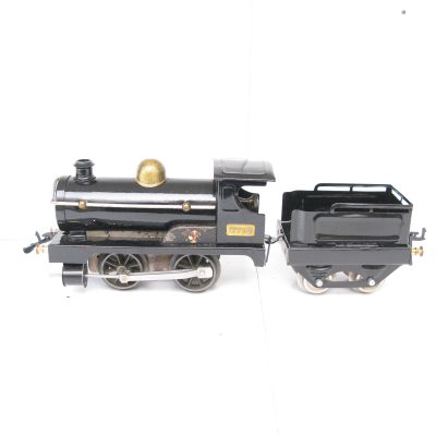 Hornby 0 Gauge Early 0-4-0 No.1 Loco & Tender Black No,2710, Clockwork Circa 1921 - unboxed - Repainted