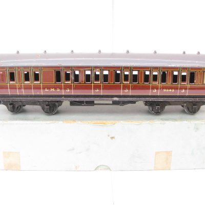 Bassett Lowke 0 Gauge LMS 1931 series All 3rd Brake end coach No. 9343 - Boxed - Excellent