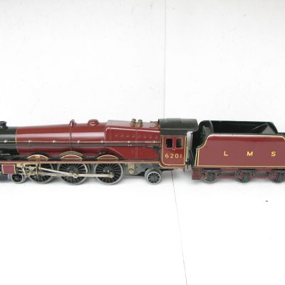 Hornby 0 Gauge 4-6-2 Loco & Tender LMS Lined Maroon 'Princess Elizabeth' No.6201, 3-rail 20 volt Electric - Boxed - Overall Good/plus
