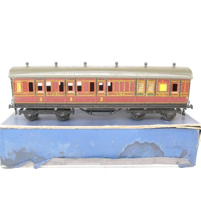 Bing - Bassett Lowke 0 Gauge LMS 1924 series LMS All 3rd Brake end Coach No.2783 - Boxed - Excellent