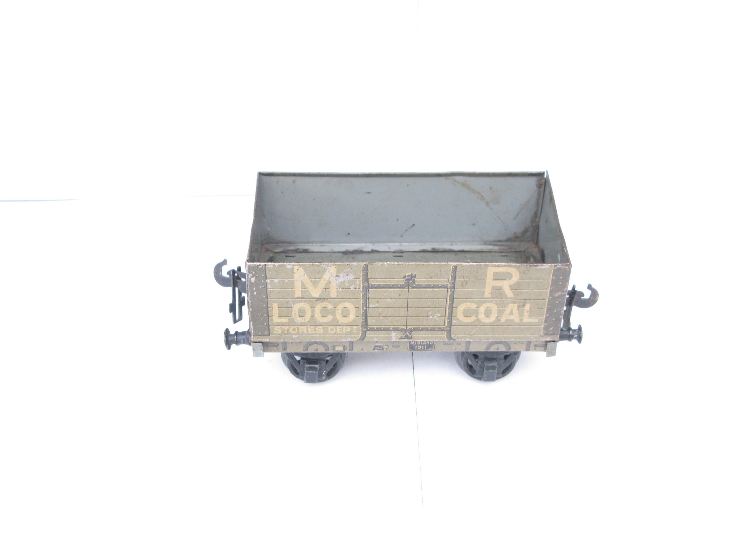 Carette Gauge 1 Tinprinted 'MR' (Midland Railway) Loco Coal high sided Open wagon - unboxed - Image 2
