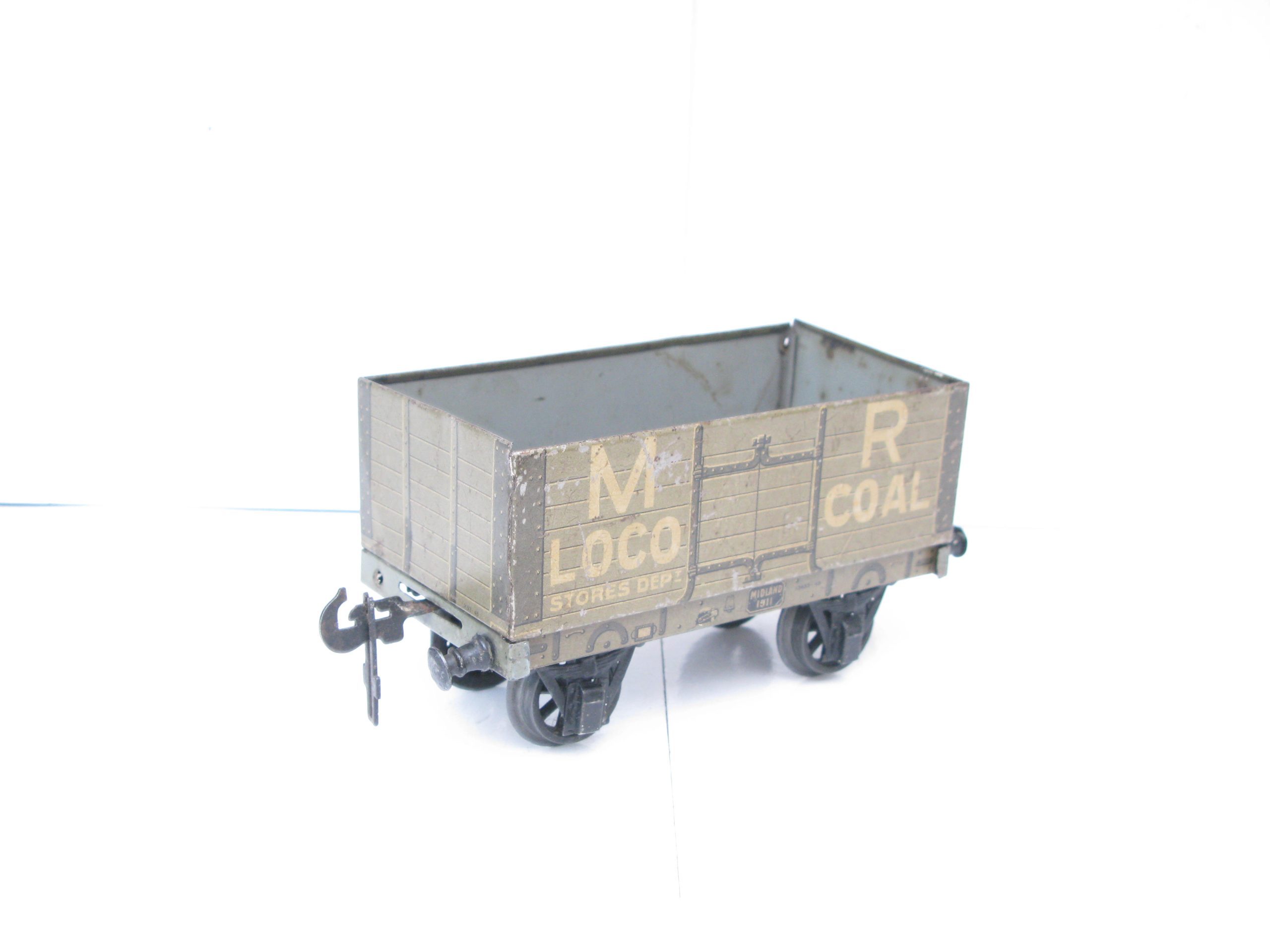 Carette Gauge 1 Tinprinted 'MR' (Midland Railway) Loco Coal high sided Open wagon - unboxed - Image 3