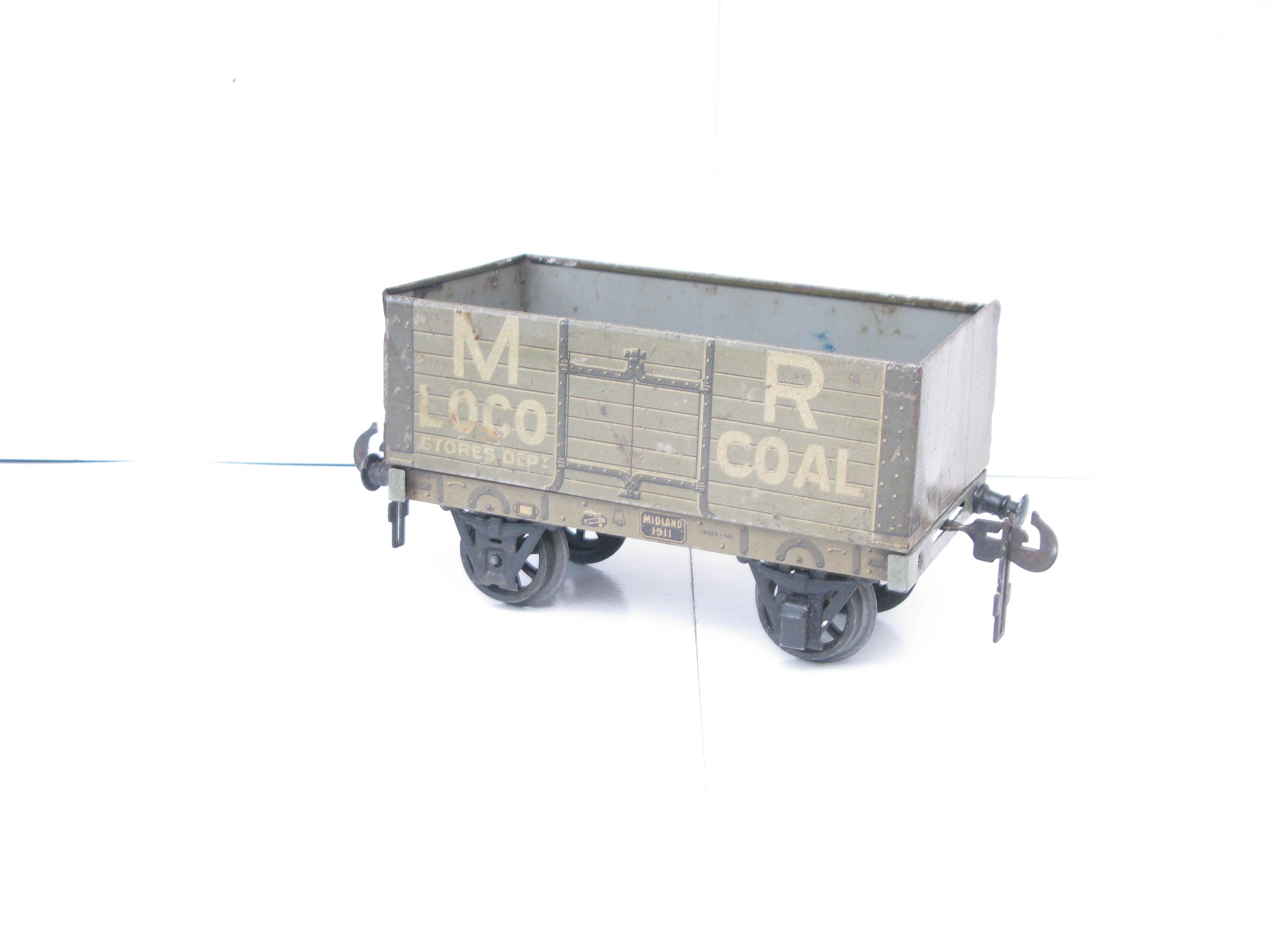 Carette Gauge 1 Tinprinted 'MR' (Midland Railway) Loco Coal high sided Open wagon - unboxed - Image 4