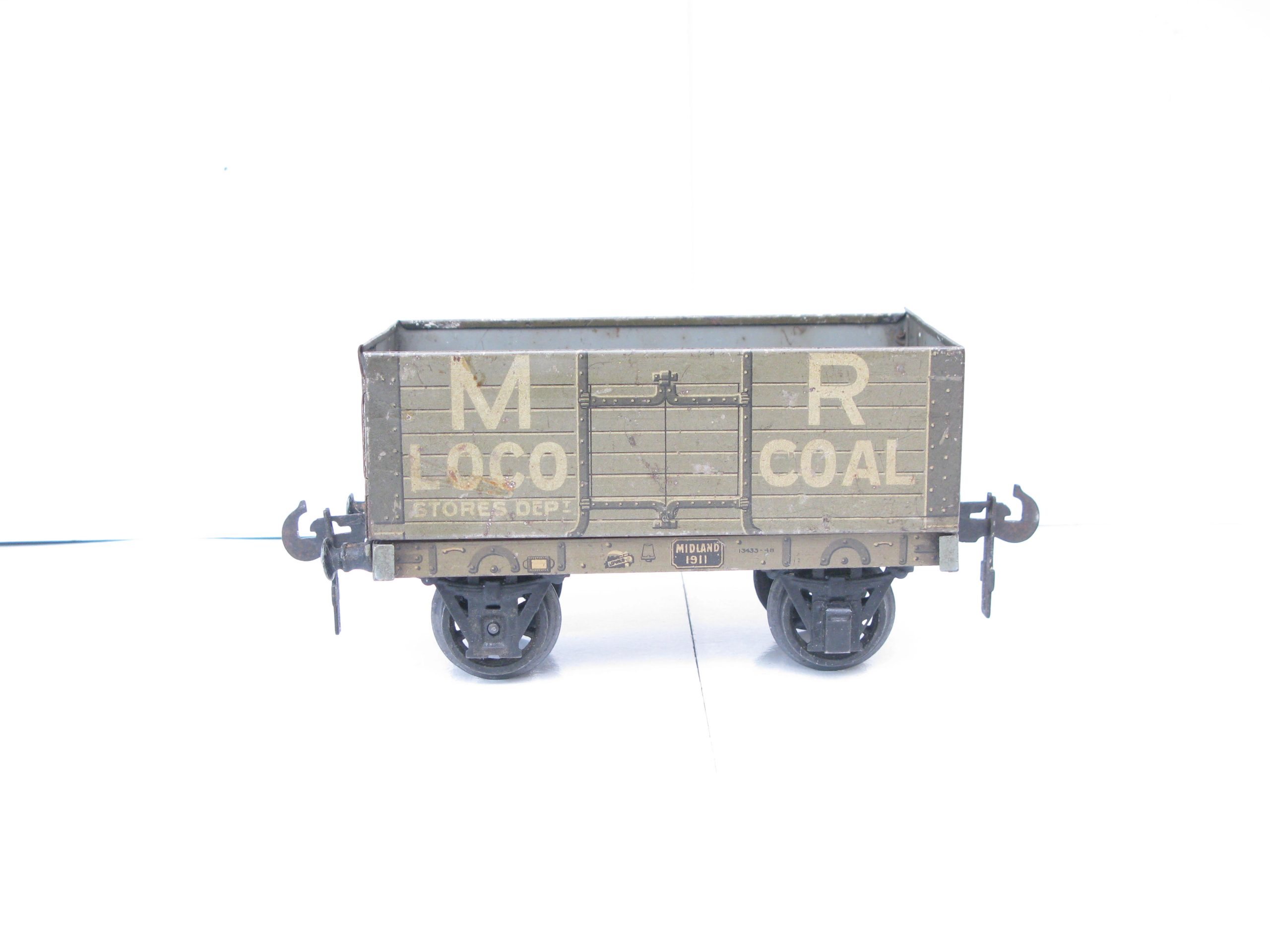 Carette Gauge 1 Tinprinted 'MR' (Midland Railway) Loco Coal high sided Open wagon - unboxed - Image 5