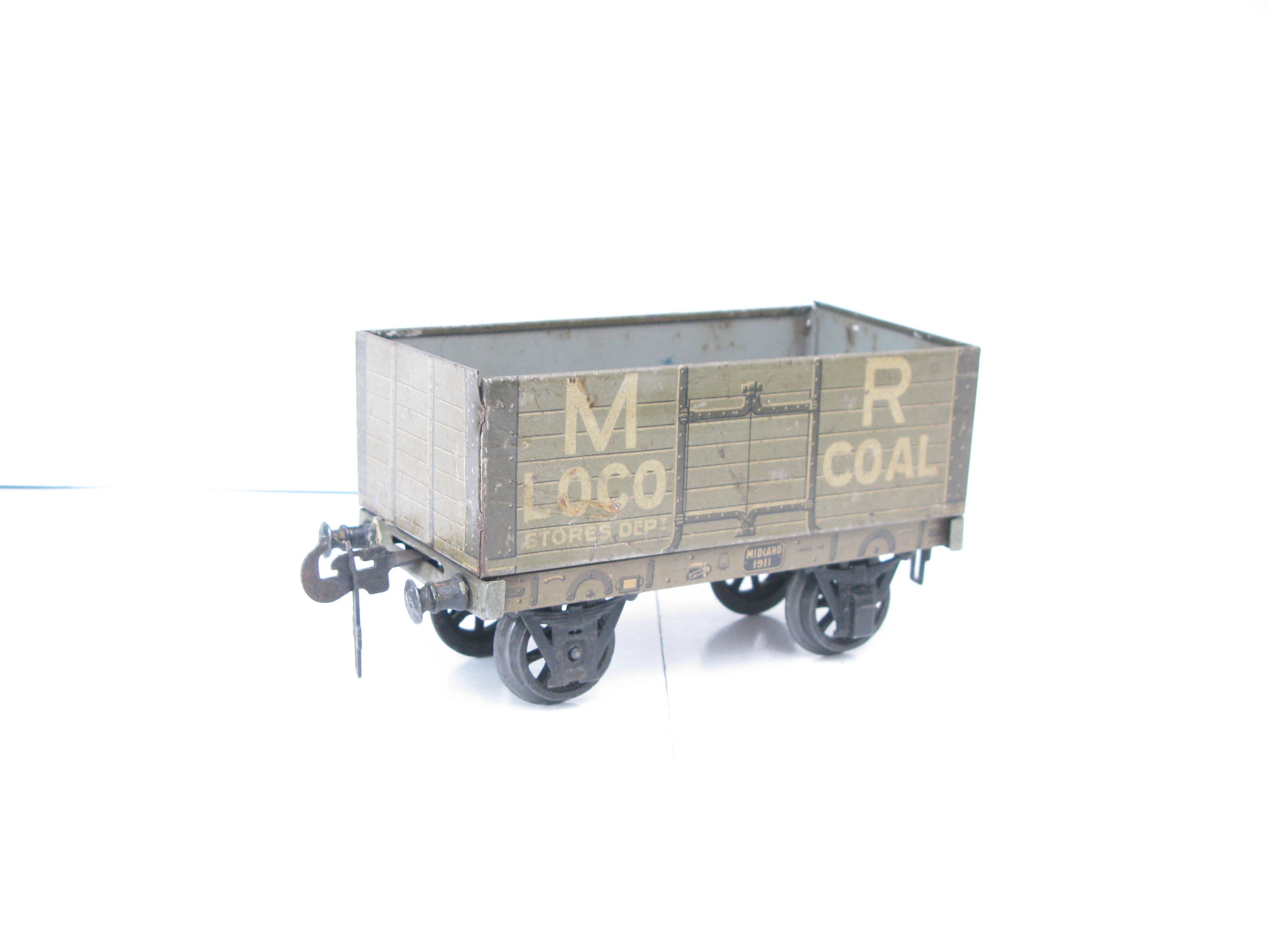 Carette Gauge 1 Tinprinted 'MR' (Midland Railway) Loco Coal high sided Open wagon - unboxed - Image 6