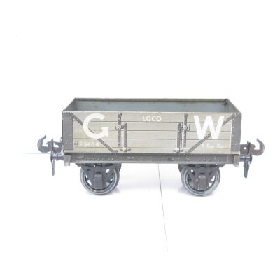 Carette Gauge 1 Tinprinted 'GW' (Great Western Railway) Open wagon - unboxed