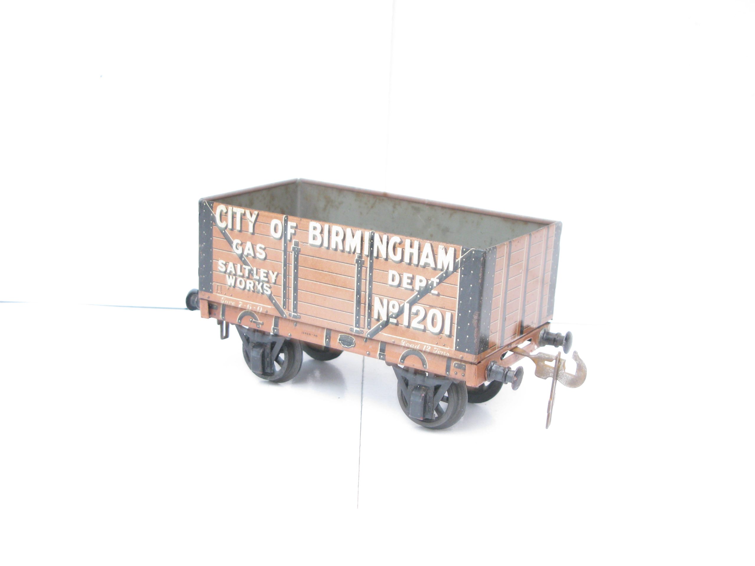 Carette Gauge 1 Tinprinted 'CITY OF BIRMINGHAM' Gas Dept open Private owner wagon - unboxed - Image 5