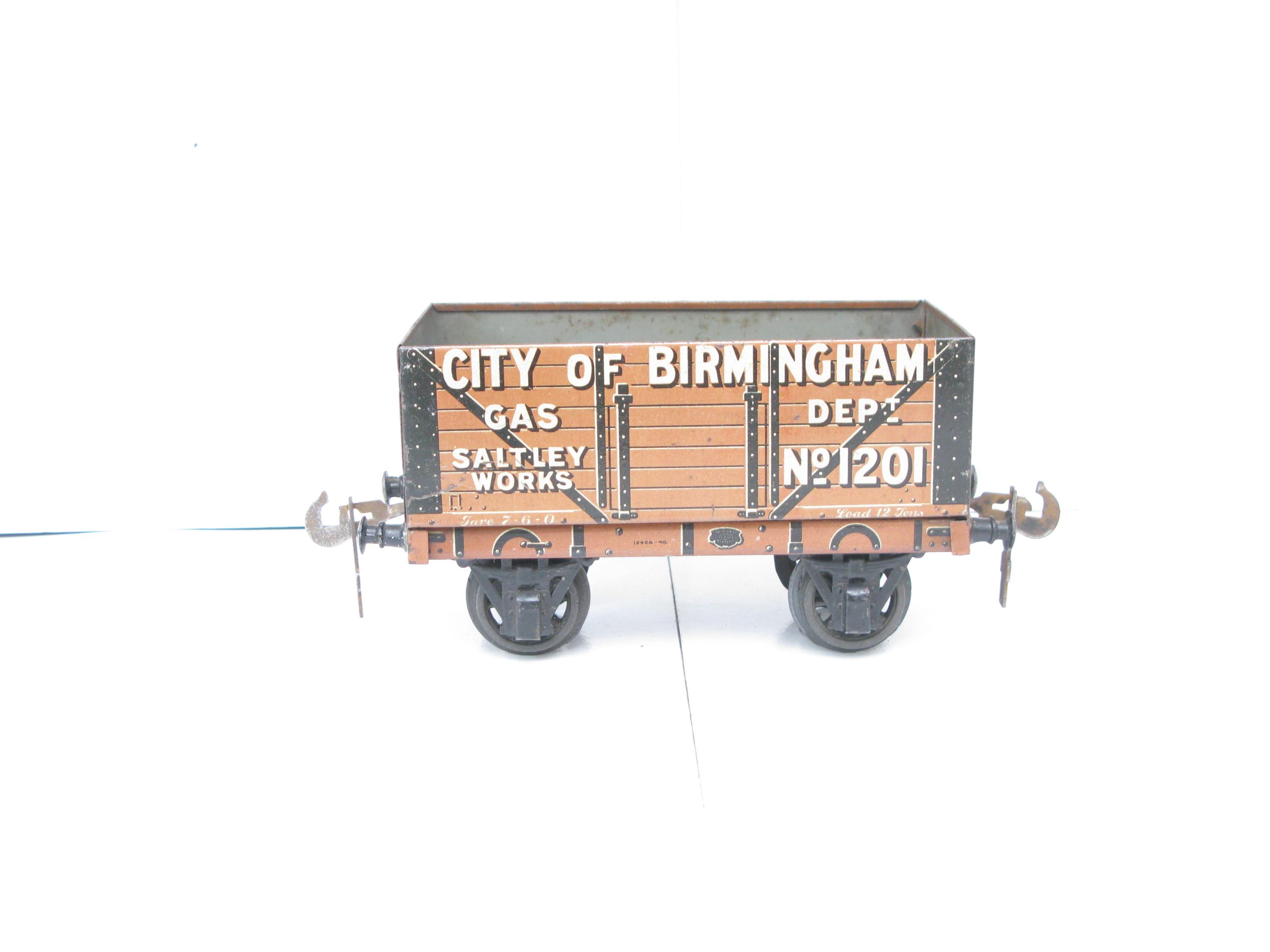 Carette Gauge 1 Tinprinted 'CITY OF BIRMINGHAM' Gas Dept open Private owner wagon - unboxed - Image 6