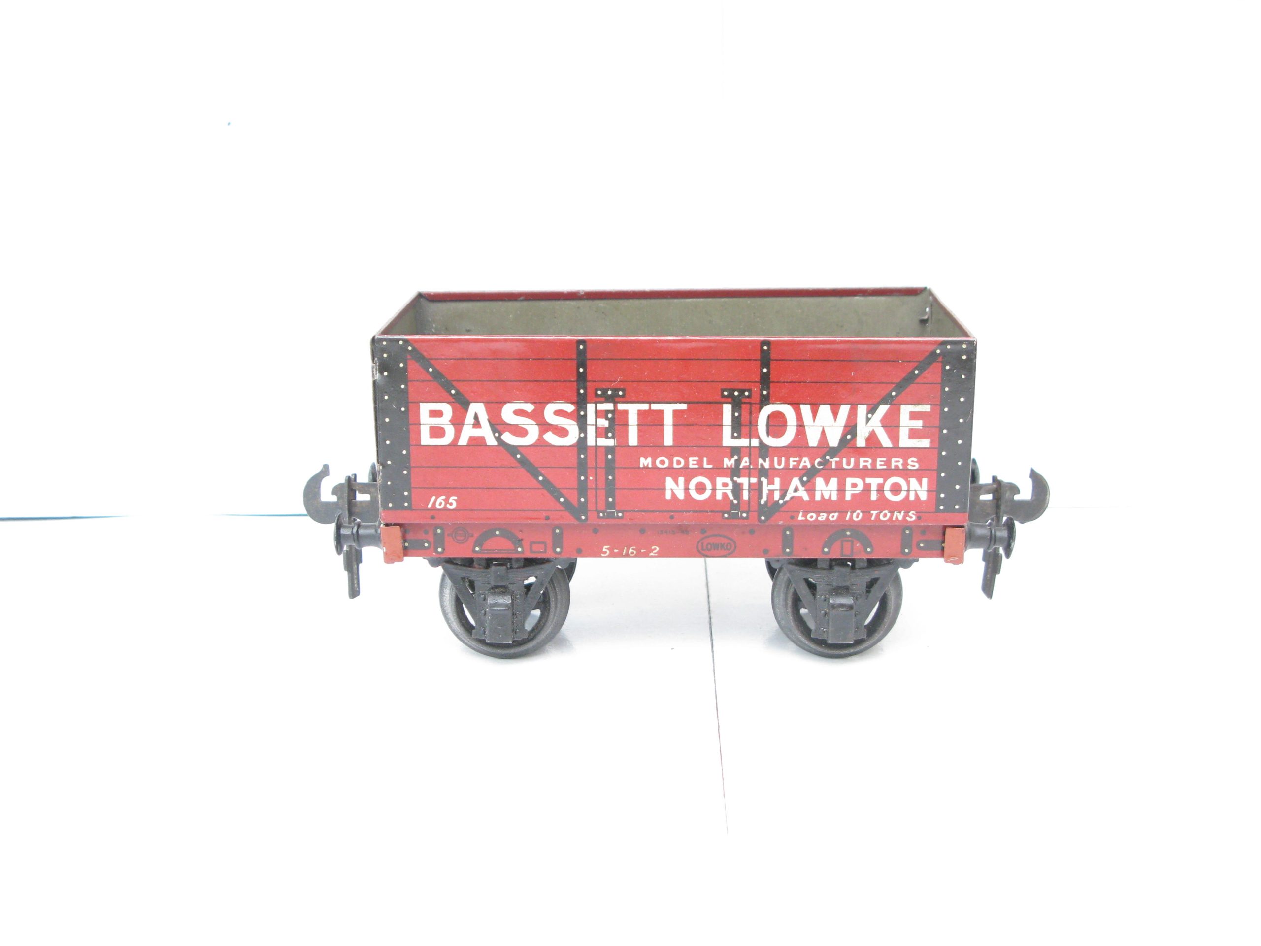 Carette Gauge 1 Tinprinted 'BASSETT LOWKE' NORTHAMPTON open Private owner wagon - unboxed