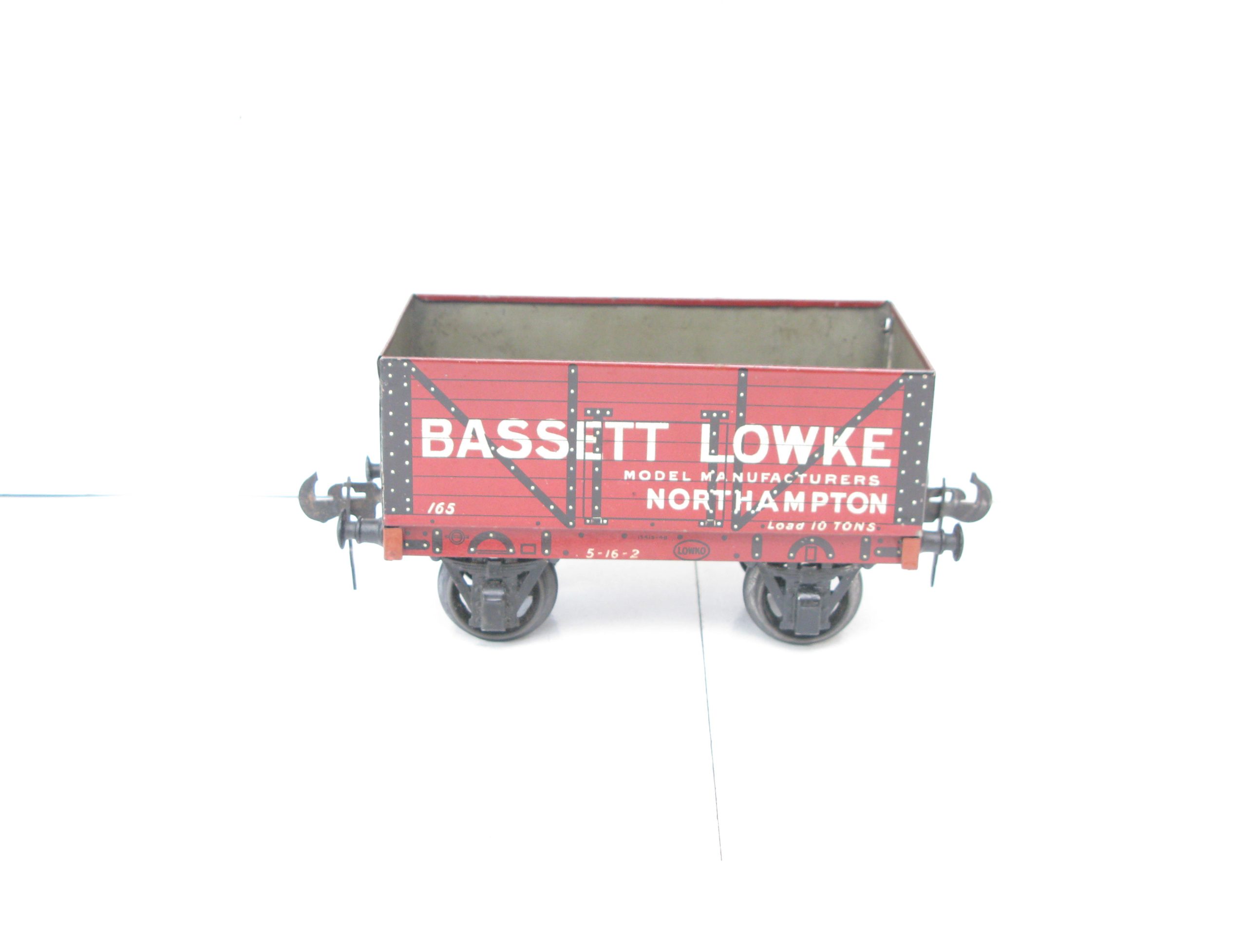 Carette Gauge 1 Tinprinted 'BASSETT LOWKE' NORTHAMPTON open Private owner wagon - unboxed - Image 4