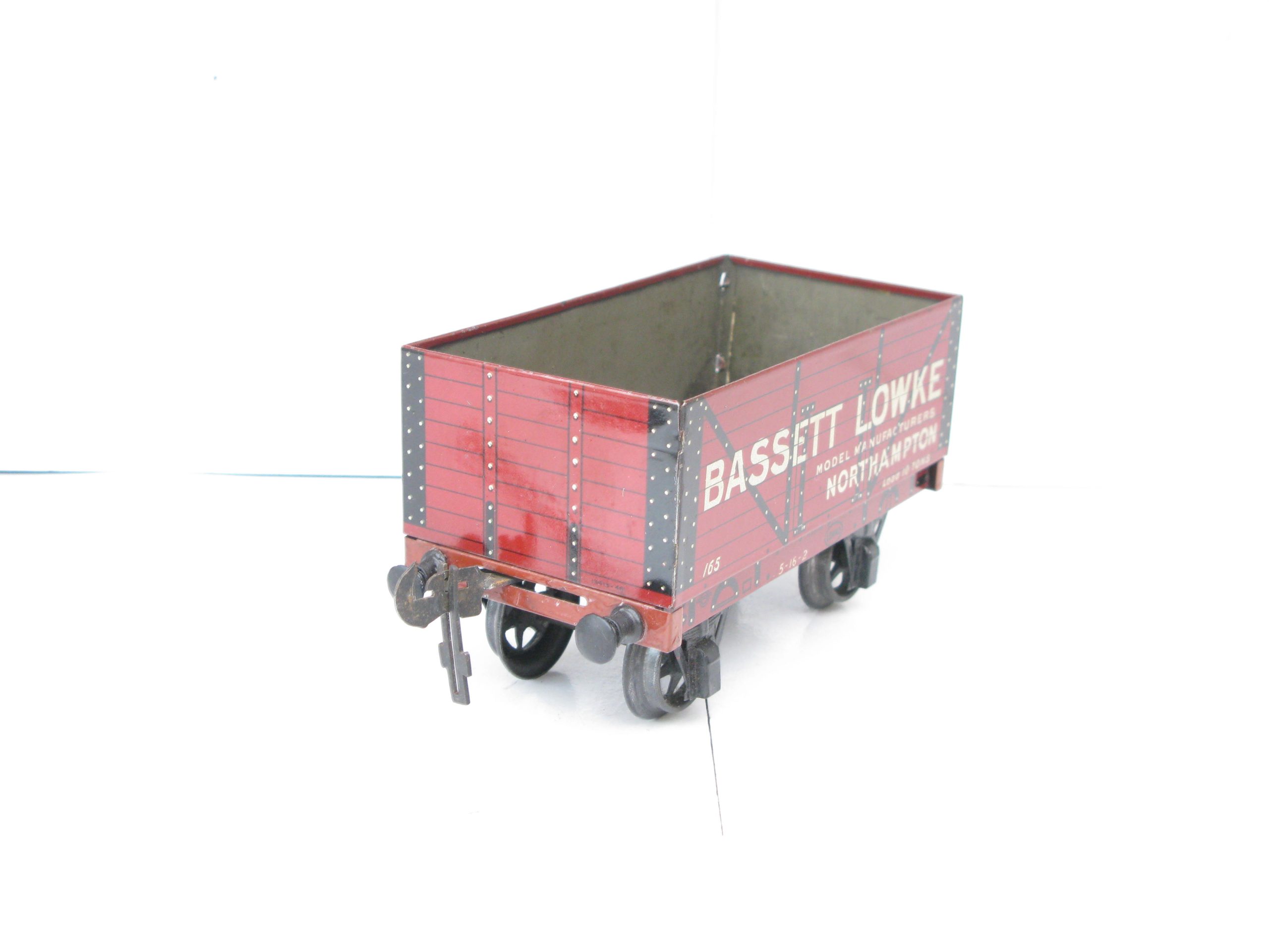 Carette Gauge 1 Tinprinted 'BASSETT LOWKE' NORTHAMPTON open Private owner wagon - unboxed - Image 6