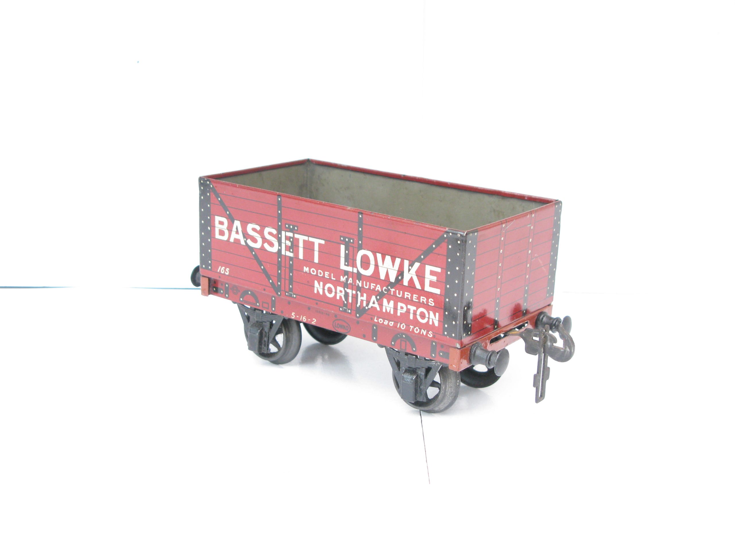 Carette Gauge 1 Tinprinted 'BASSETT LOWKE' NORTHAMPTON open Private owner wagon - unboxed - Image 7