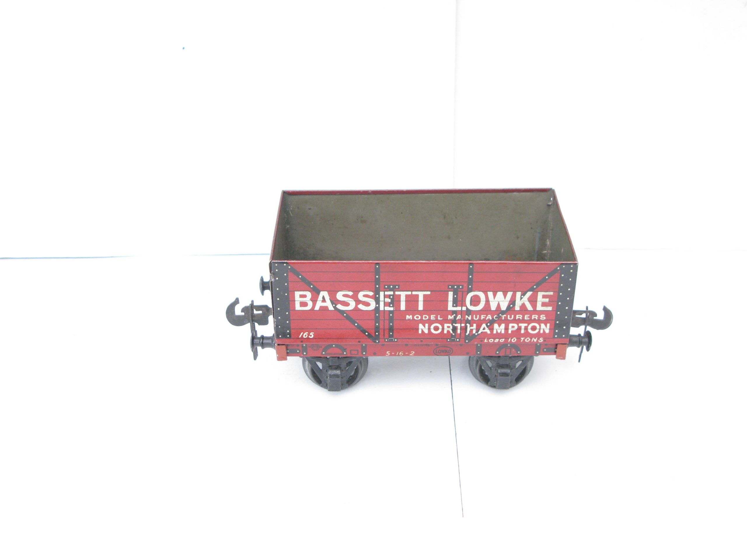 Carette Gauge 1 Tinprinted 'BASSETT LOWKE' NORTHAMPTON open Private owner wagon - unboxed - Image 9