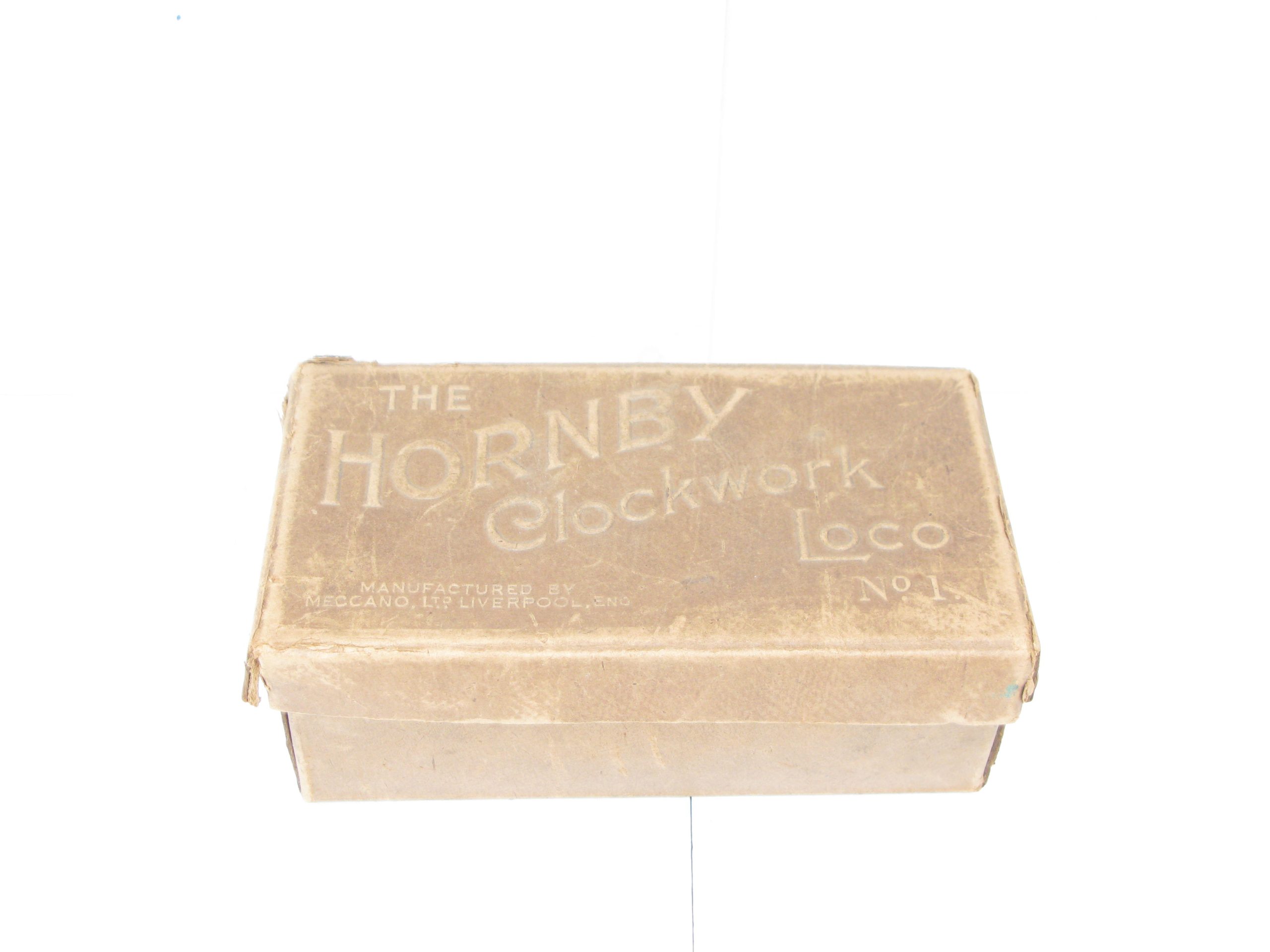 Hornby 0 Gauge Early Leatherette style Empty Box for an 0-4-0 Tank or 2710 Locomotive - Box