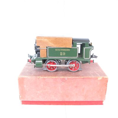 Hornby 0 Gauge E120 Tank Loco SR Green No.29, 20 volt electric - Boxed