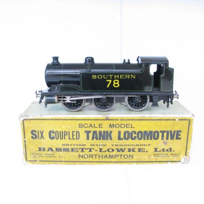 Bassett Lowke 0 Gauge 0-6-0 Tank Loco SR Lined black No.78, 3-rail electric - Boxed - Excellent