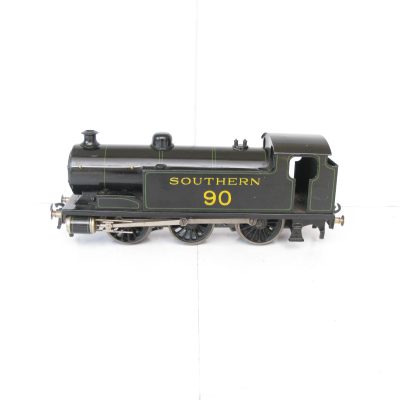 Bassett Lowke 0 Gauge 0-6-0 Tank Loco SR Lined black No.90, 3-rail electric - unboxed - Excellent