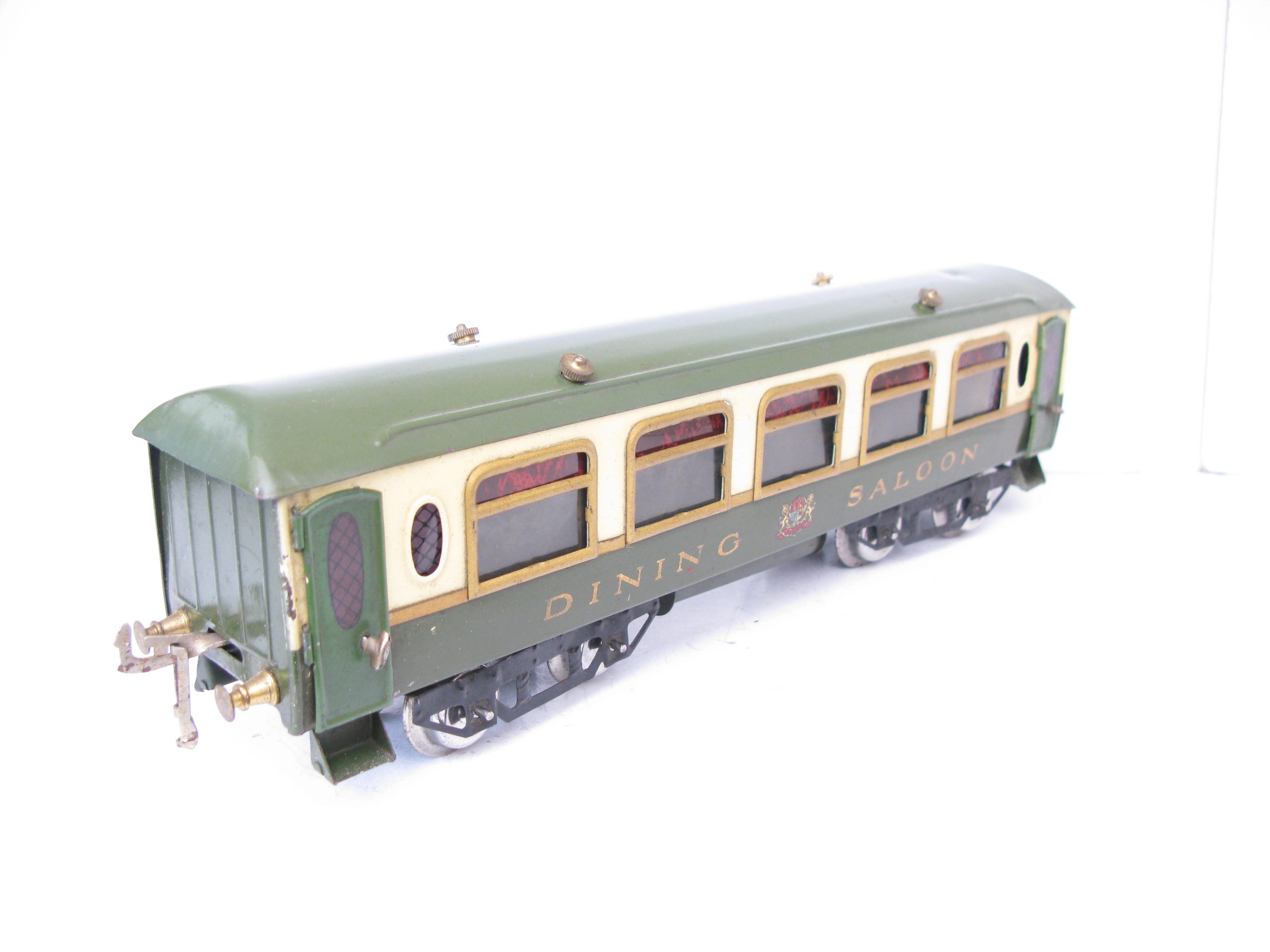 Hornby 0 Gauge Early No.2 Green and Cream Pullman 'DINING SALOON' Coach Circa 1923/4 - Part Boxed - Excellent/plus to Near Mint - Image 4
