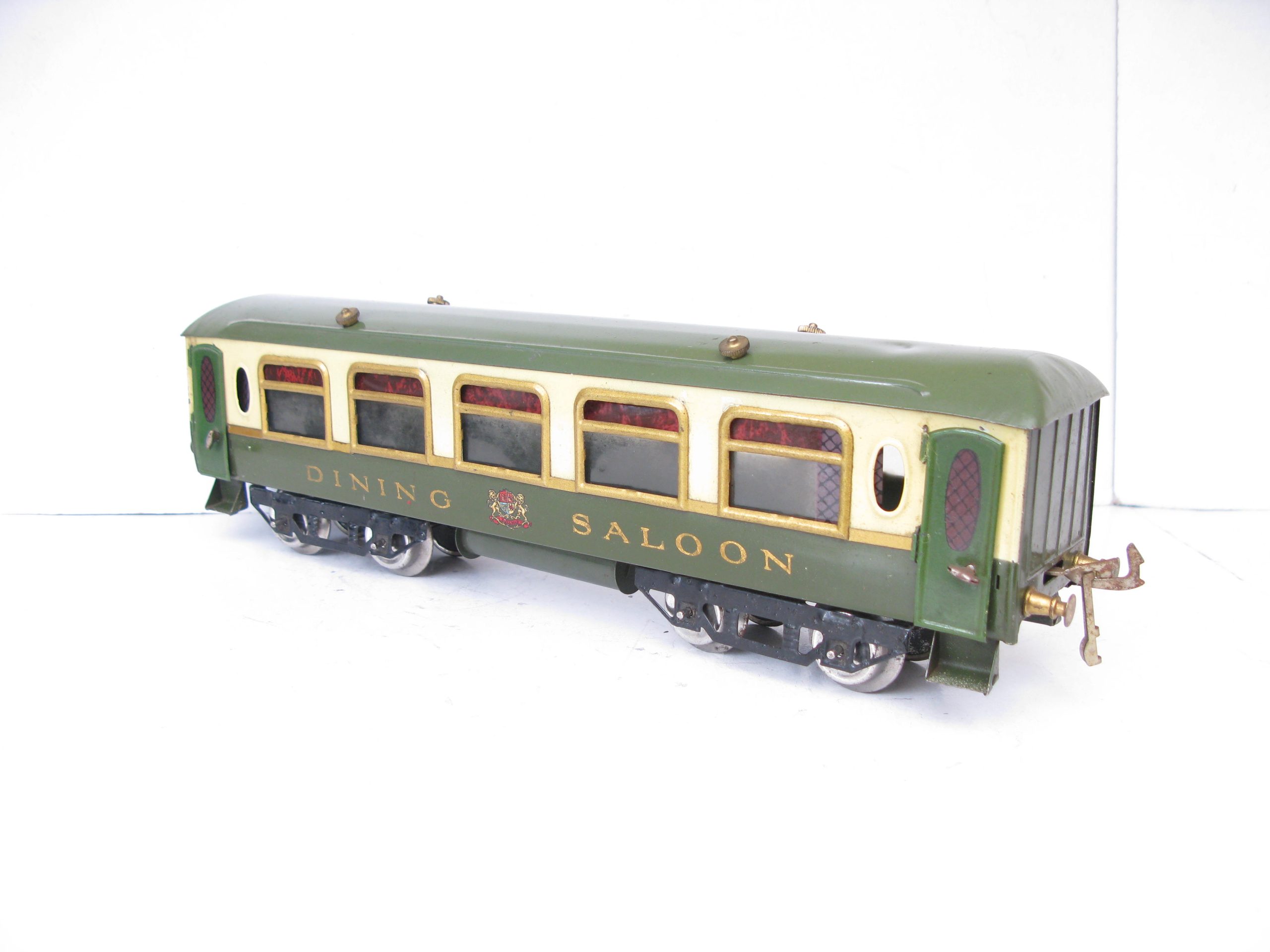 Hornby 0 Gauge Early No.2 Green and Cream Pullman 'DINING SALOON' Coach Circa 1923/4 - Part Boxed - Excellent/plus to Near Mint - Image 5