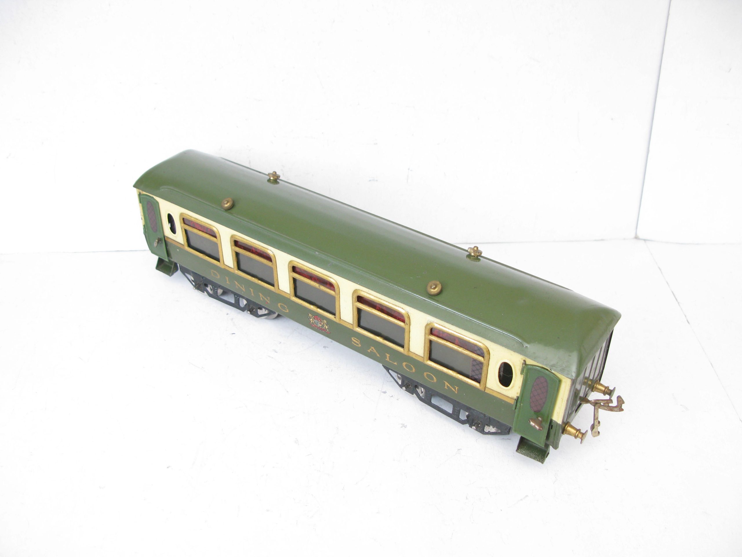 Hornby 0 Gauge Early No.2 Green and Cream Pullman 'DINING SALOON' Coach Circa 1923/4 - Part Boxed - Excellent/plus to Near Mint - Image 6