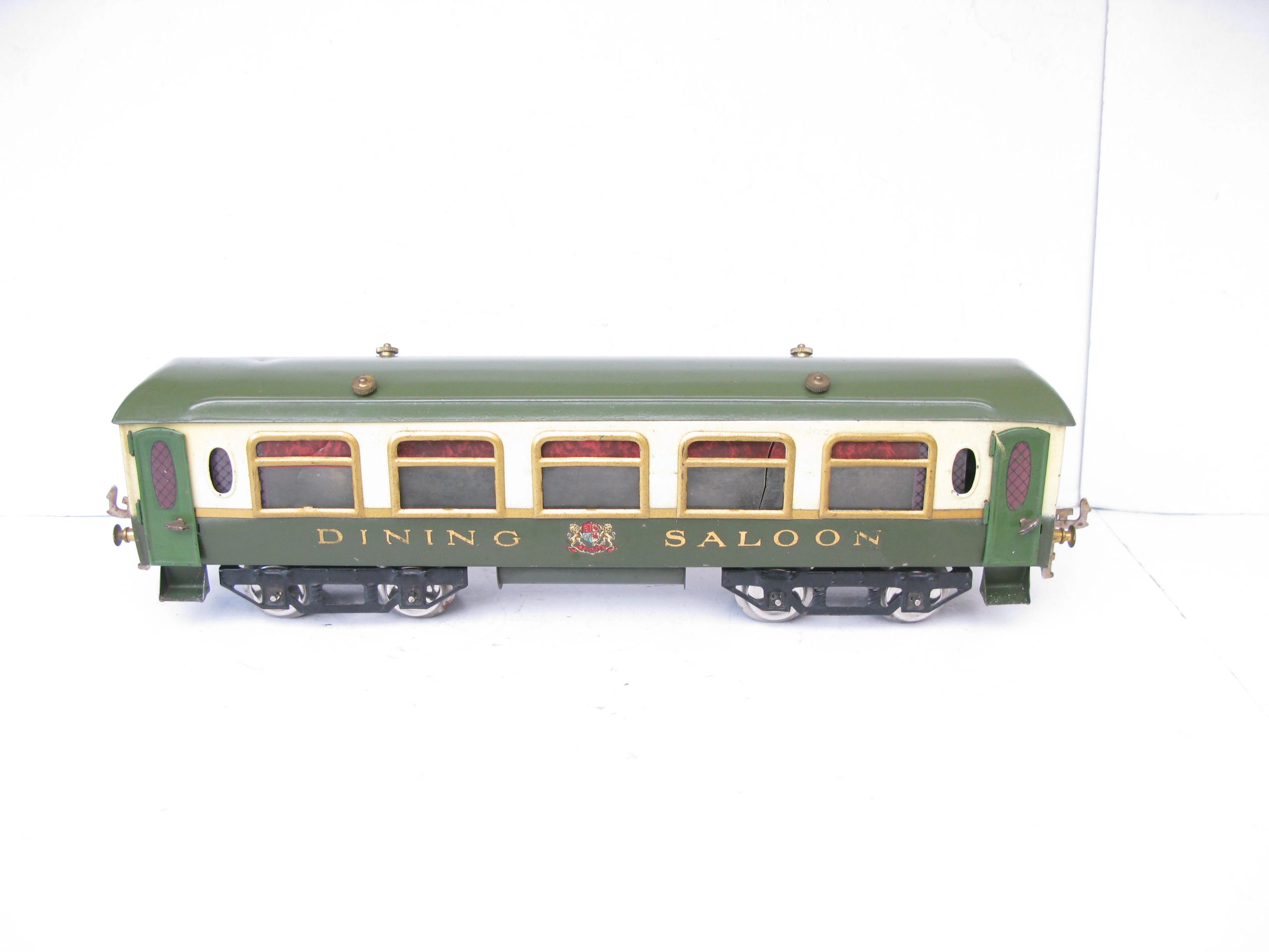 Hornby 0 Gauge Early No.2 Green and Cream Pullman 'DINING SALOON' Coach Circa 1923/4 - Part Boxed - Excellent/plus to Near Mint - Image 8