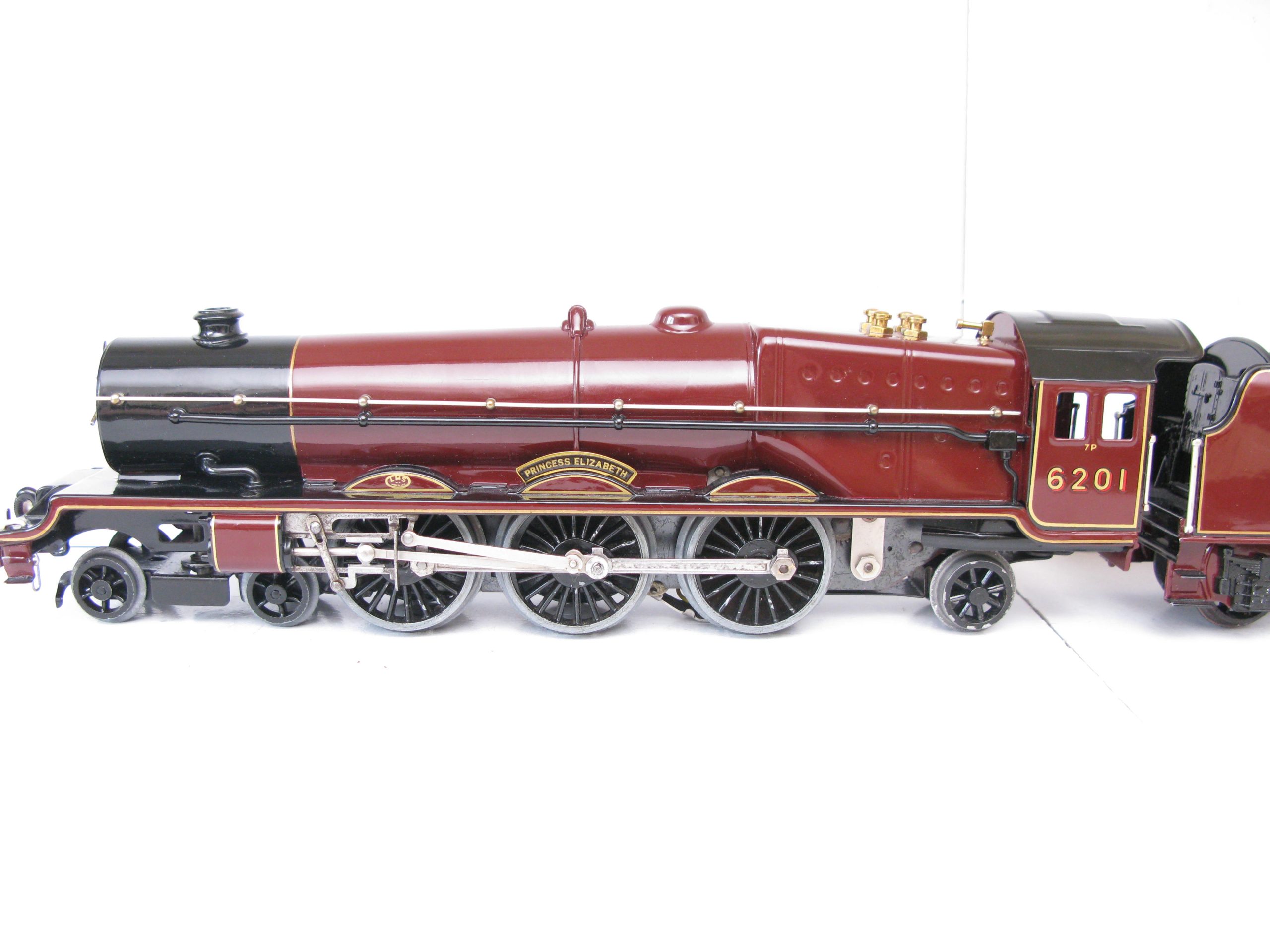 Hornby 0 Gauge 4-6-2 Loco & Tender LMS Lined Maroon 'Princess Elizabeth' No.6201, 3-rail Electric - Boxed - Superb - Image 3