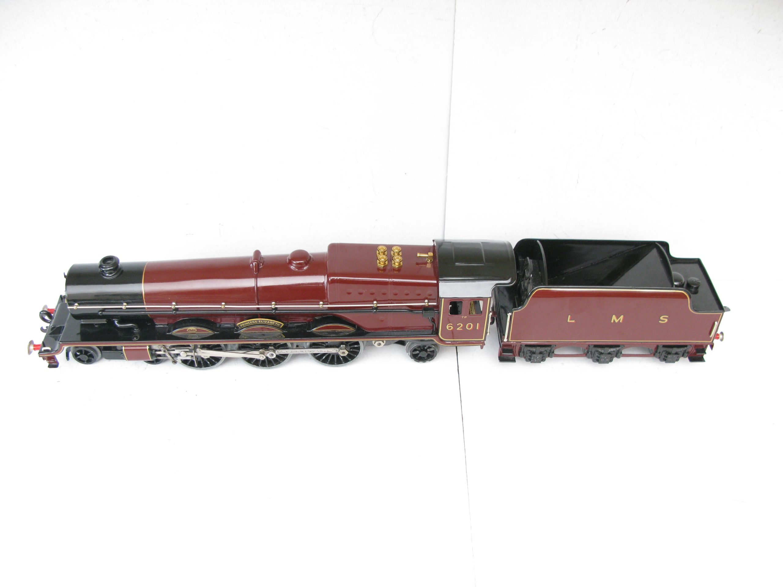 Hornby 0 Gauge 4-6-2 Loco & Tender LMS Lined Maroon 'Princess Elizabeth' No.6201, 3-rail Electric - Boxed - Superb - Image 6