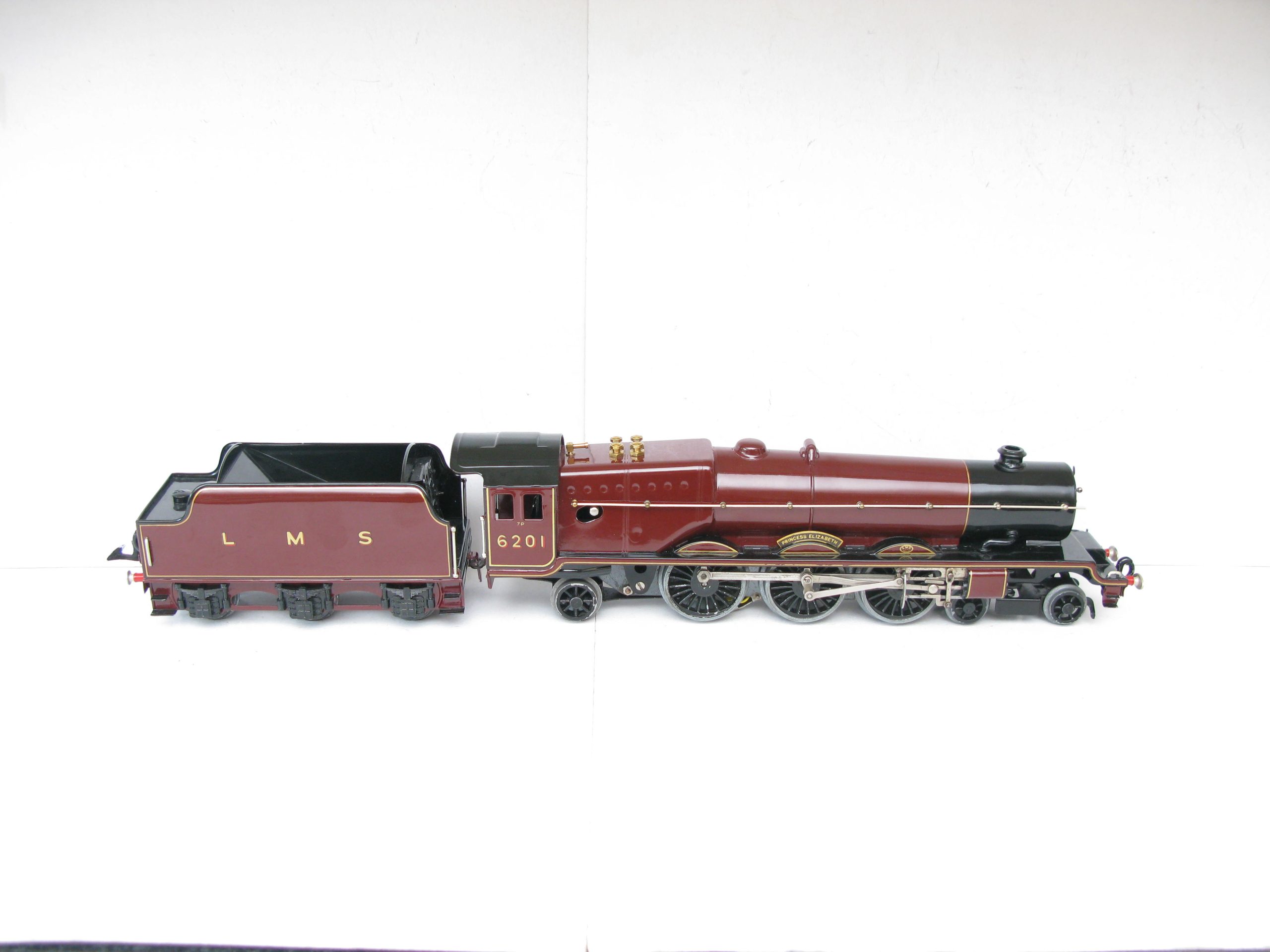 Hornby 0 Gauge 4-6-2 Loco & Tender LMS Lined Maroon 'Princess Elizabeth' No.6201, 3-rail Electric - Boxed - Superb - Image 9