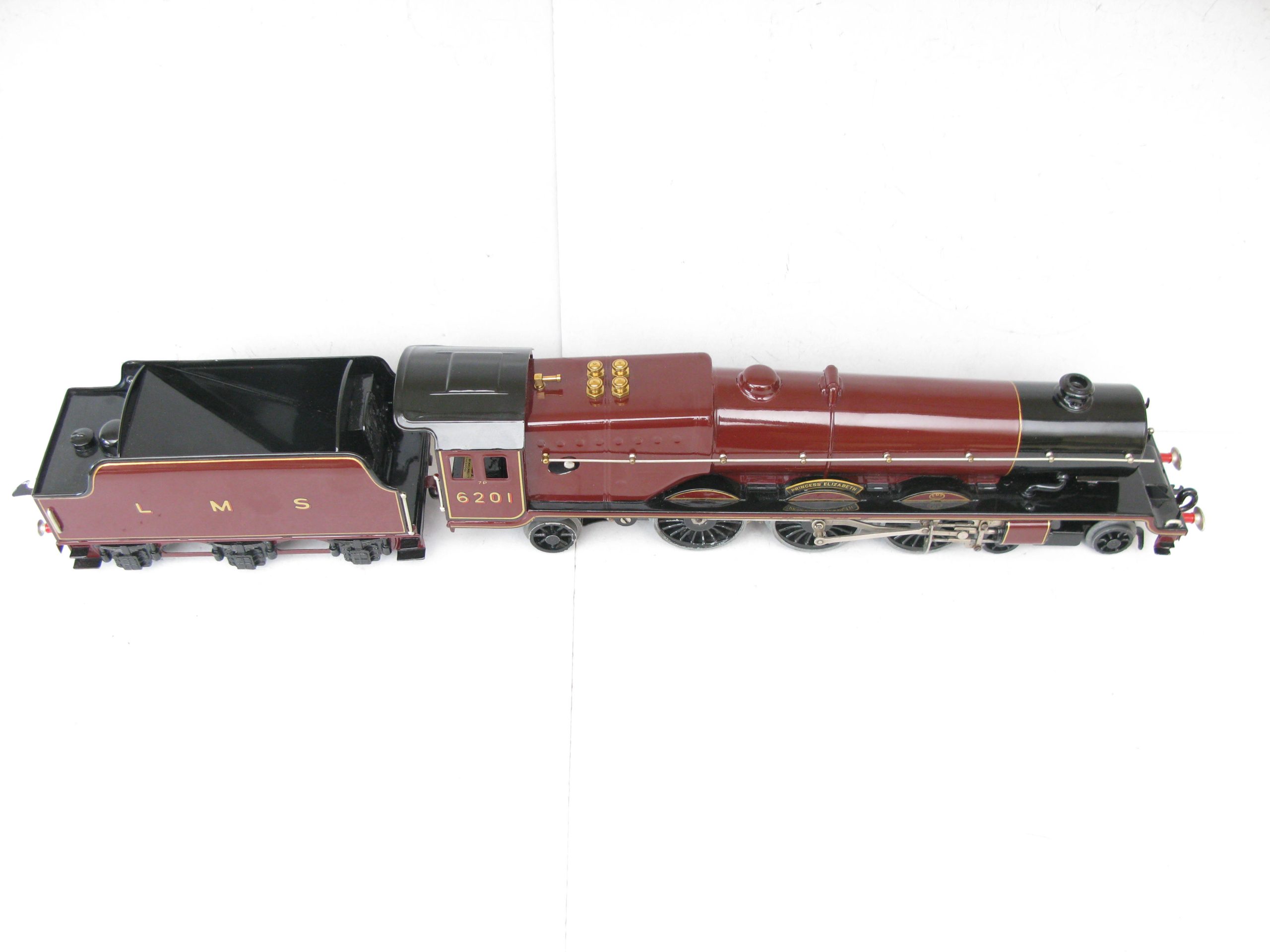 Hornby 0 Gauge 4-6-2 Loco & Tender LMS Lined Maroon 'Princess Elizabeth' No.6201, 3-rail Electric - Boxed - Superb - Image 13