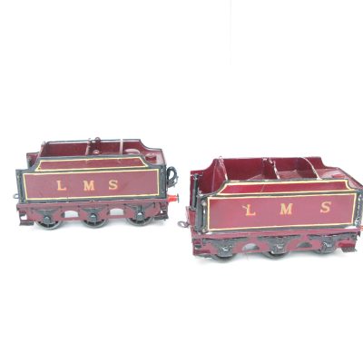 Hornby 0 Gauge No.2 Special Tenders in LMS Maroon suitable for a 'Compound' or a 'Royal Scot' - unboxed - Overall Fair - Priced £35 each