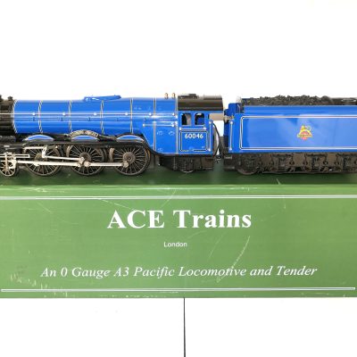 Ace 0 Gauge Modern issue E/6 4-6-2 Loco & Tender BR lined Blue A3 class 'Diamond Jubilee' No.60046, 3-rail electric - Boxed