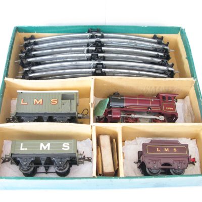 Hornby 0 Gauge No.1 LMS Loco & Tender No.1000 Clockwork Goods Set Circa 1931/32 - Boxed