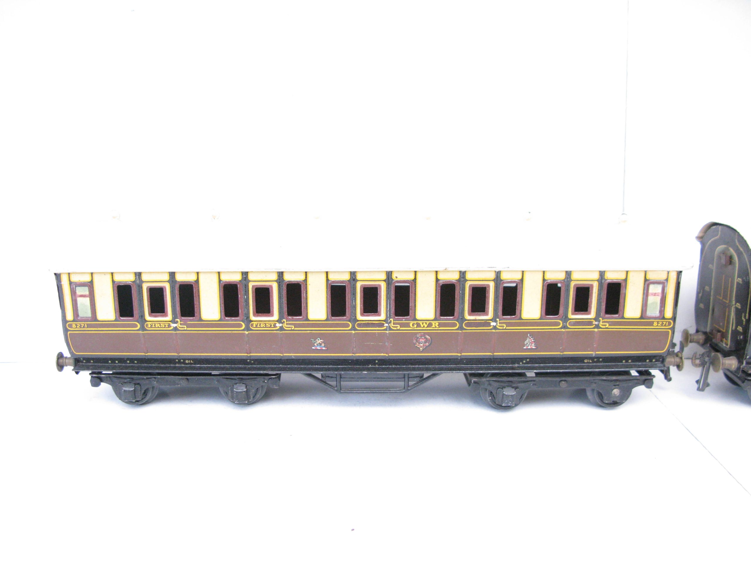 Bing - Bassett Lowke 0 Gauge GWR pair of 1921/1924 series Coaches All 1st and Brake 3rd - unboxed - Good - Priced each at £45 - Image 2