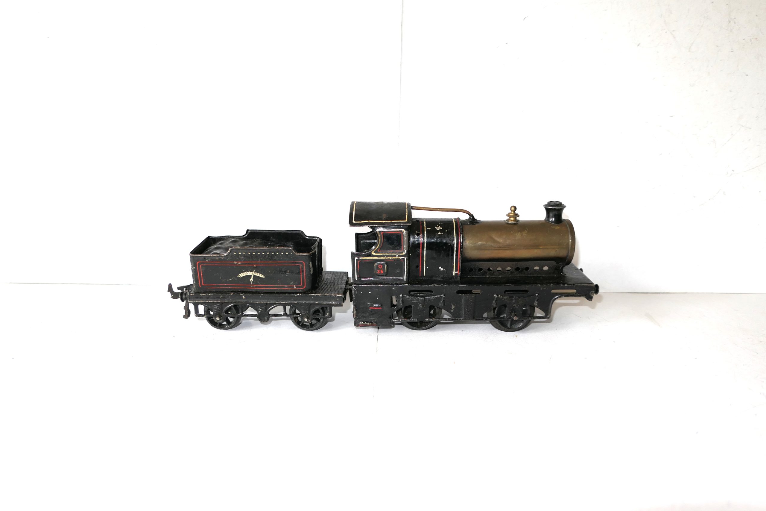 Bing 0 Gauge LNWR / Continential Lined black 0-4-0 Loco & Tender, Live Steam - unboxed - Good - £125 - Image 5