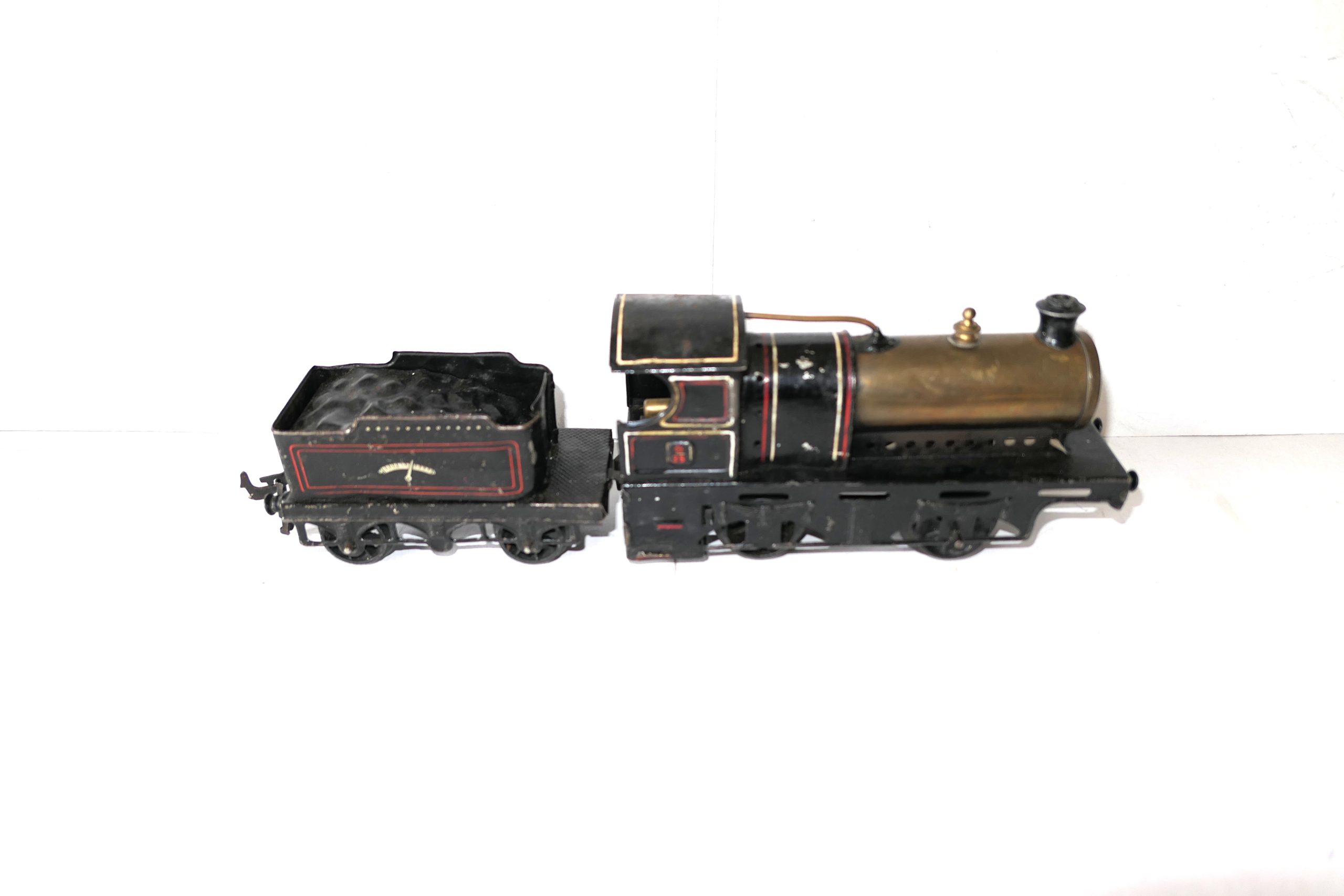 Bing 0 Gauge LNWR / Continential Lined black 0-4-0 Loco & Tender, Live Steam - unboxed - Good - £125 - Image 6