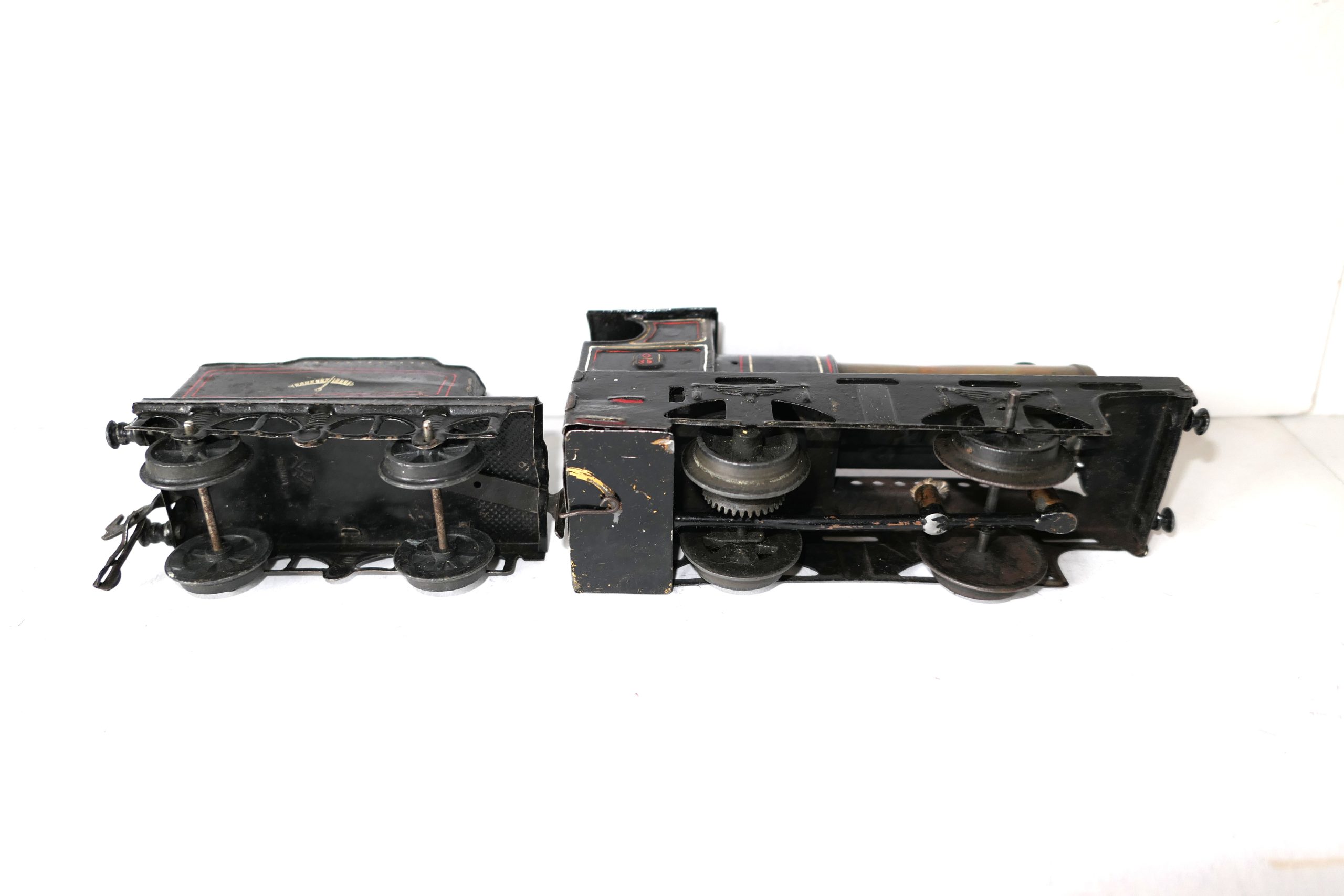 Bing 0 Gauge LNWR / Continential Lined black 0-4-0 Loco & Tender, Live Steam - unboxed - Good - £125 - Image 8