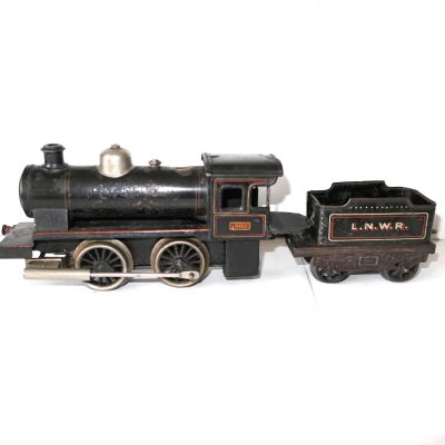 Bing 0 Gauge LNWR Lined black 0-4-0 Loco & Tender No.1902, Live Steam - unboxed - Good - £145