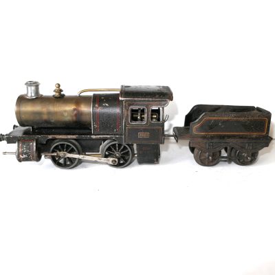 Bing 0 Gauge LNWR / Continential Lined black 0-4-0 Loco & Tender No.2663, Live Steam - unboxed - Good - £125