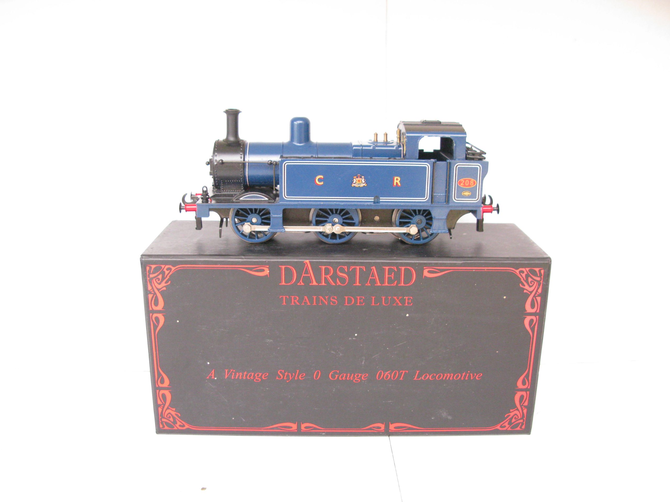 Darstaed 0 Gauge Modern issue 0-6-0 CR Lined Blue Class 3F Jinty Tank Loco No.208, 3-rail electric - Boxed - Near Mint to Mint boxed