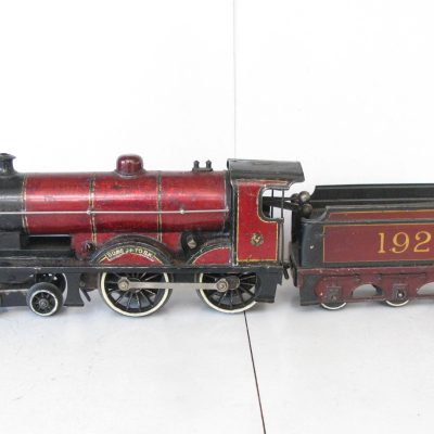 Bassett Lowke 0 Gauge LMS maroon 4-4-0 Loco & Tender 'DUKE OF YORK' No.1927, Clockwork - unboxed - Fair to Good