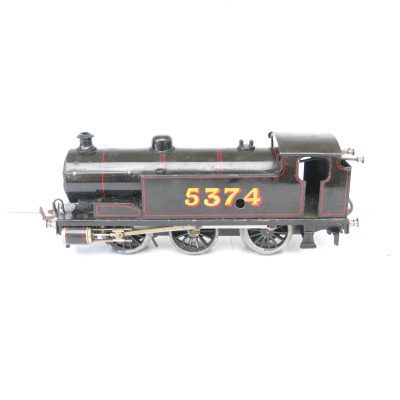 Bassett Lowke 0 Gauge 0-6-0 Tank Loco Lined black No.5374, Clockwork - unboxed - Good to Good/plus