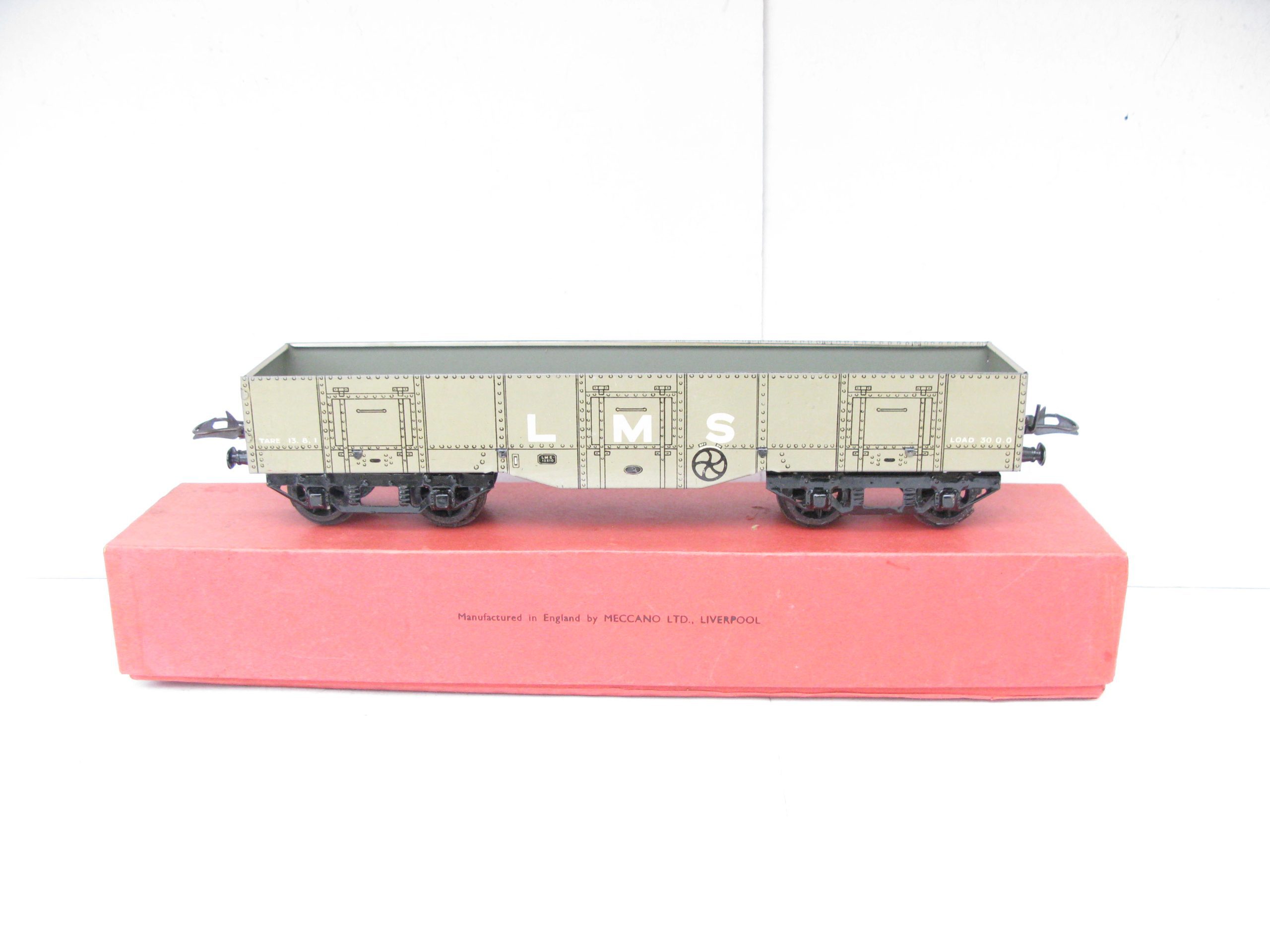 Hornby 0 Gauge High Capacity Wagon LMS Coal - Boxed in a Factory over labelled No.2 Timber wagon Box - Near Mint to Mint