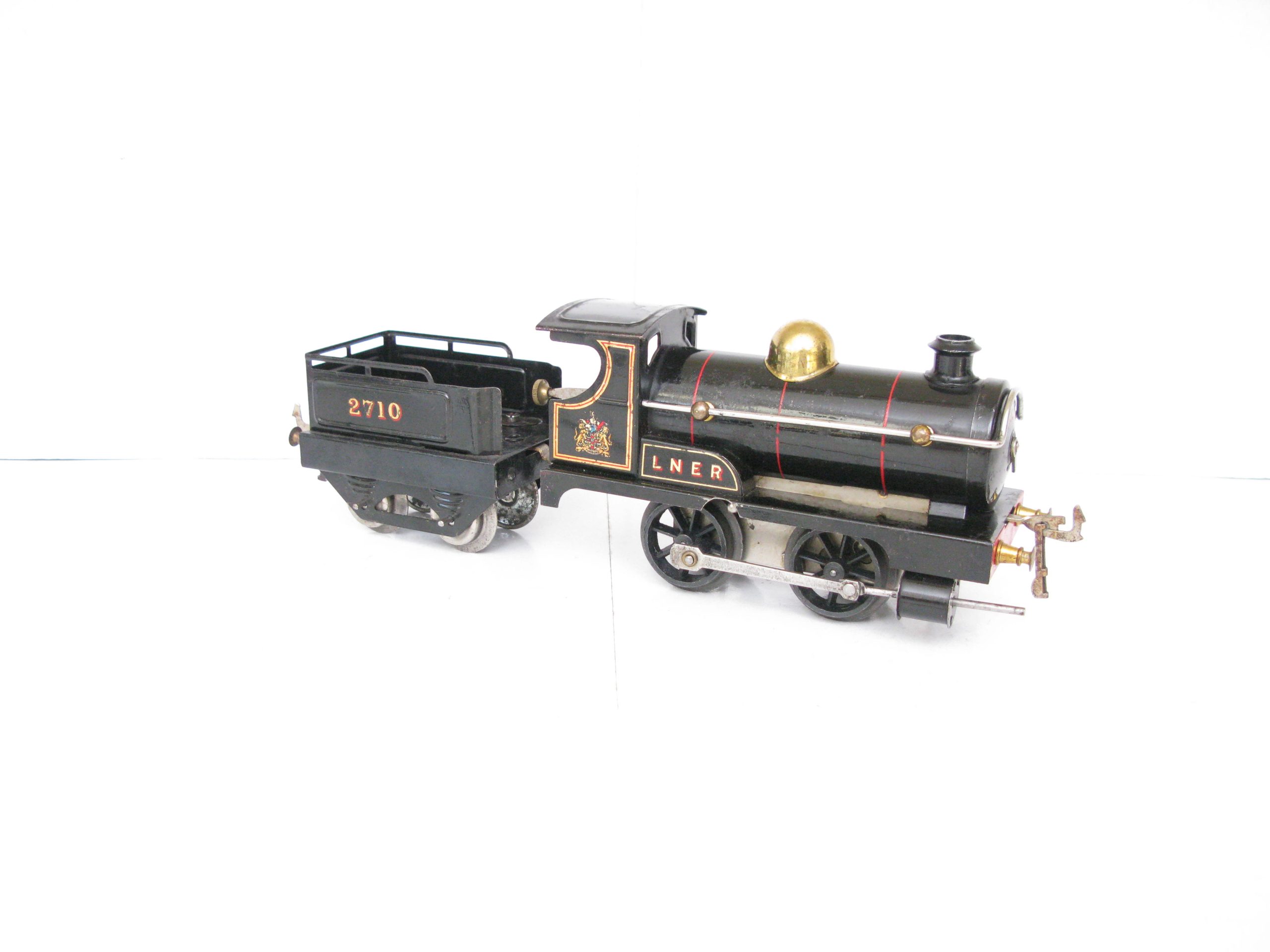 Hornby 0 Gauge Early No.1 Loco & Tender LNER lined black Good set, Clockwork Circa 1924/25 - Boxed - Overall Excellent - Image 9