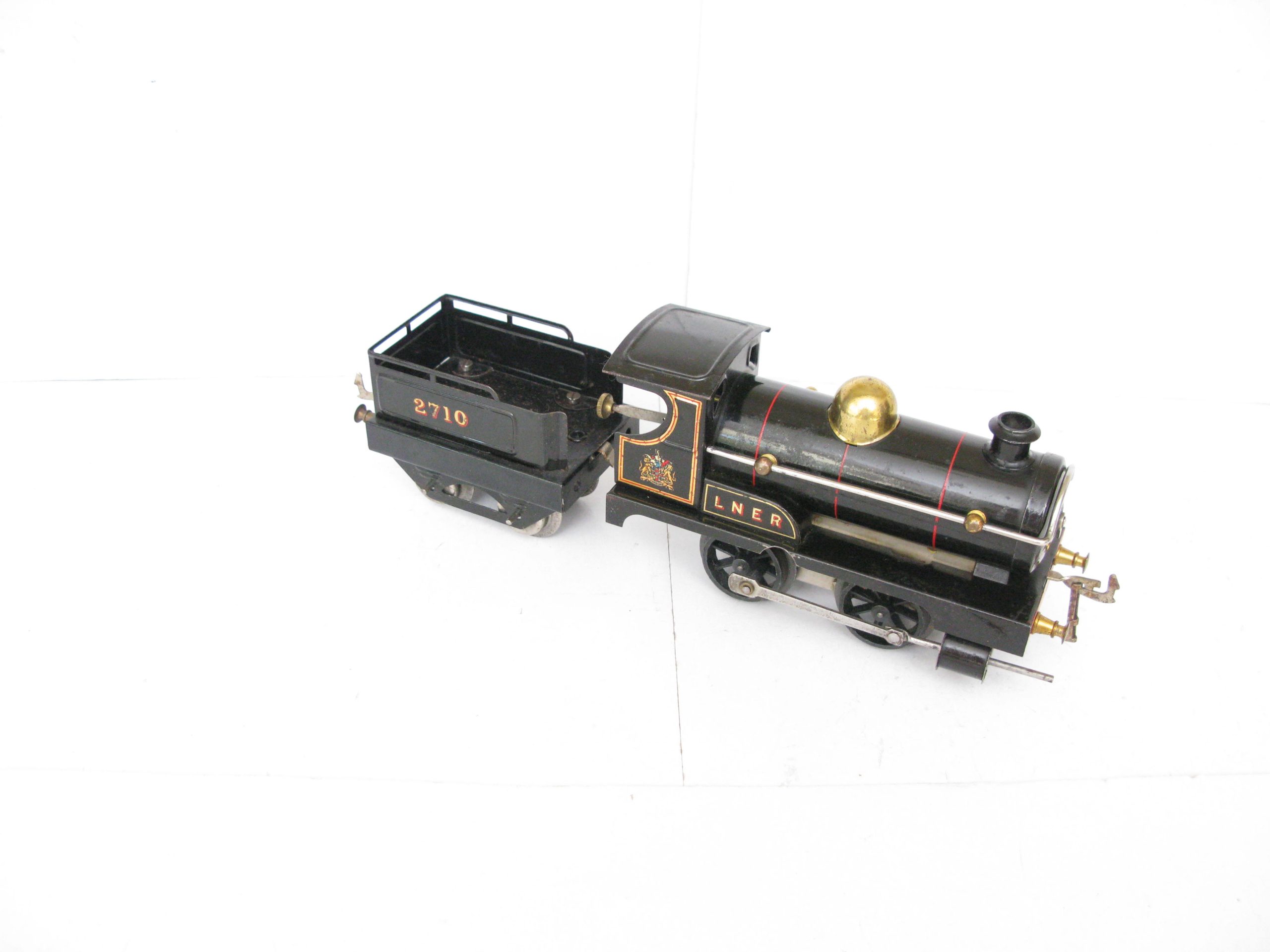 Hornby 0 Gauge Early No.1 Loco & Tender LNER lined black Good set, Clockwork Circa 1924/25 - Boxed - Overall Excellent - Image 10