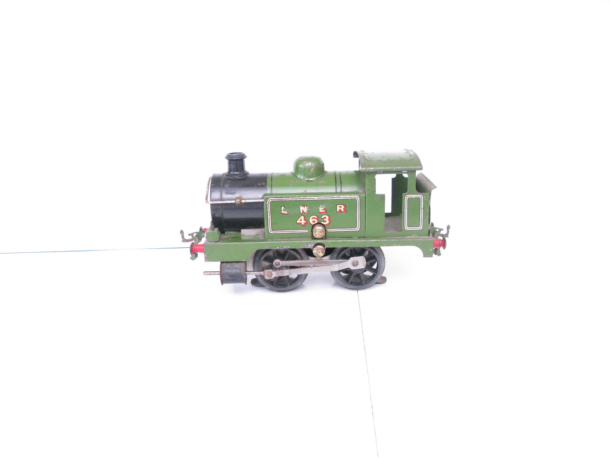 Hornby 0 Gauge Early 0-4-0 electric LNER Tank Loco No.463, 3-rail 6 volt Electric - unboxed