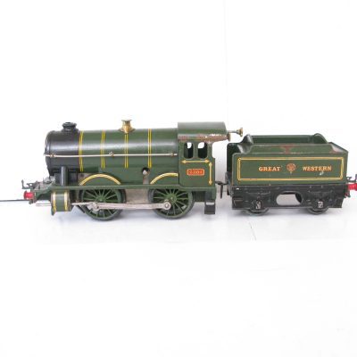Hornby 0 Gauge No.1 0-4-0 Special Loco & Tender GWR Green No.2301, Clockwork Circa 1929/34 - unboxed - Overall Good/plus