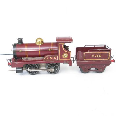 Hornby 0 Gauge Early Loco & Tender LMS Maroon No.2710, Clockwork Circa 1926/28 - unboxed - Overall Good/plus