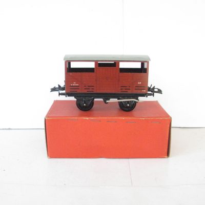 Hornby 0 Gauge Post war No.50 Cattle Truck - Boxed