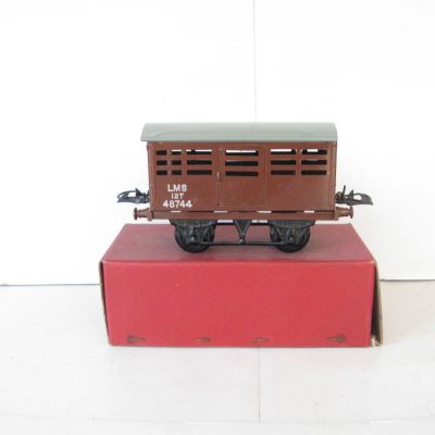 Hornby 0 Gauge Post war No.1 LMS Cattle Truck - Boxed